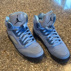 Jordan Blue High-Top Sneakers with Jumpman Logo